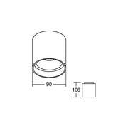 Brumberg Leuchten - Decken-/Wandleuchte LED-Anbaudownlight 230V 12125183
