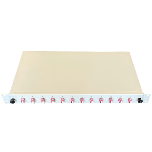 Paschke - Patchpanel LWL Spleissbox ausziehbar 19" 443305-12SA 12x LCd OM4 PINK