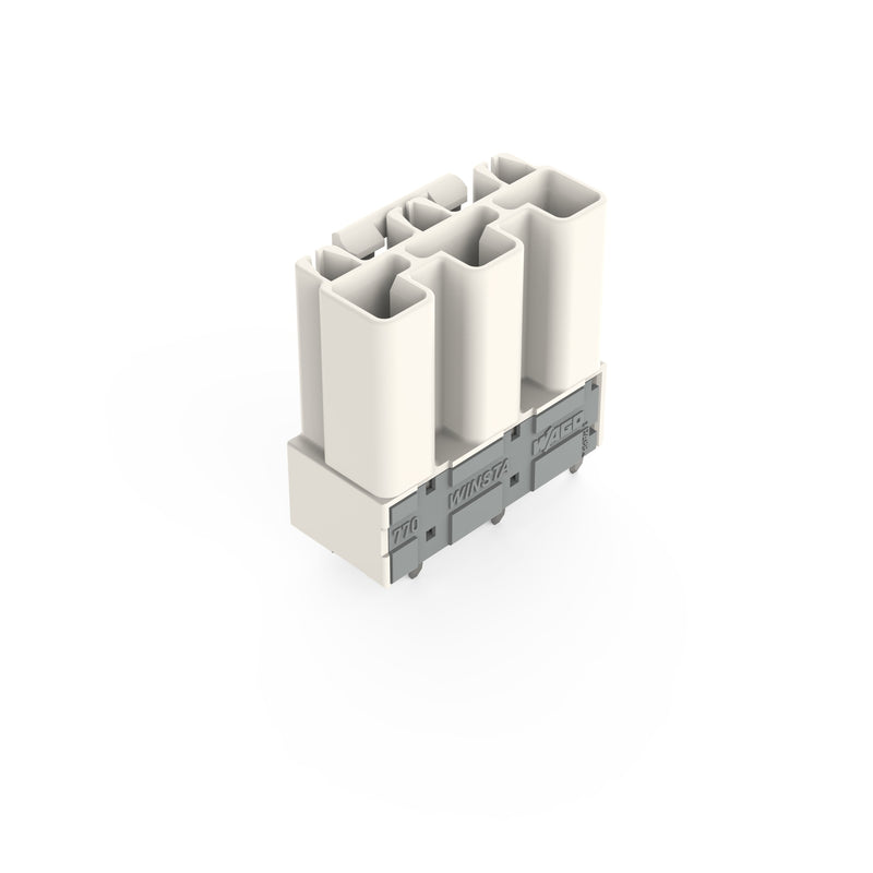 WAGO - Leiterplattensteckverbinder Stecker für Leiterplatten 770-833 3-polig,weiß − 100 Stück