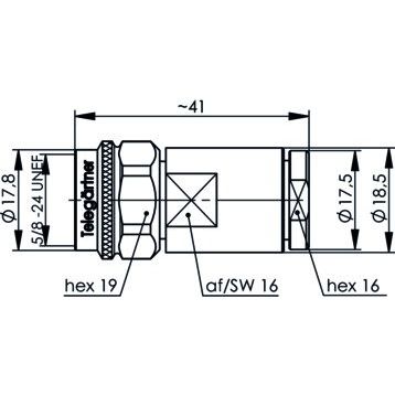 Telegärtner - Koax-Steckverbinder N-Kabelstecker 50Ohm 100023923 G37,G42