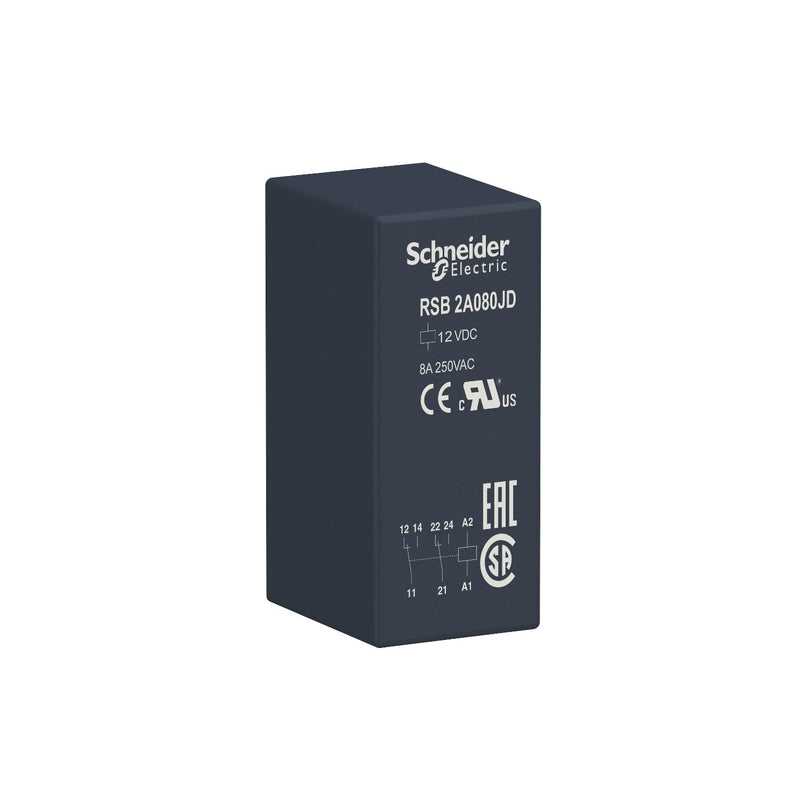Schneider Electric - Schaltrelais Steckrelais RSB2A080JD 12V DC − 10 Stück