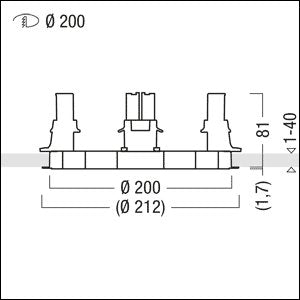 Zumtobel Group - Mechanisches Zubehör/Ersatzteile für Leuchten Planarring PANOS INF #60800775