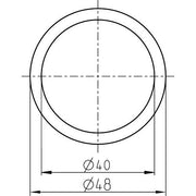 Bernstein - Komponente für die Aufstellung/Anreihtechnik (Schaltschrank) Aluminiumrohr ROHR 48X4X1000 rund