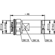 Telegärtner - Koax-Steckverbinder N-Kabelstecker 50Ohm 100023926 G37 (2.7/7.25)