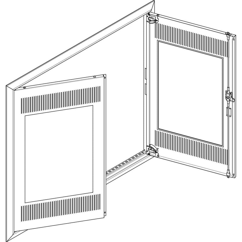 ABN - Tür/Bedientableau (Schaltschrank) Blendrahmen mit Mediatür GBRU46TM für UP-VT,4x6-reihig