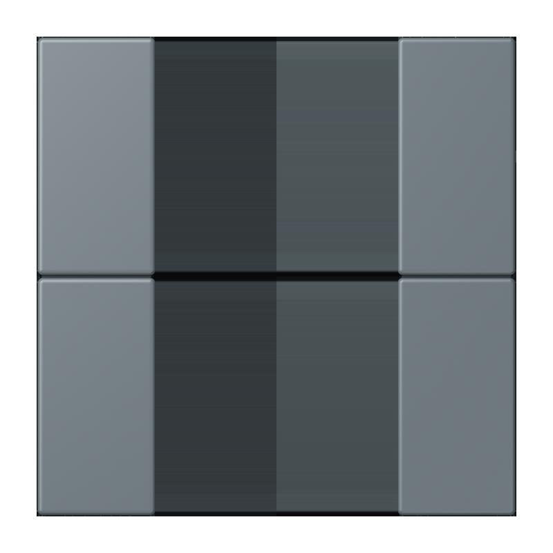 Jung - Abdeckung/Bedienelement für Installationsschalterprogramme Tastensatz 2fach LC 502 TSA 251 gris 59