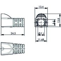 Telegärtner - Knickschutz Knickschutztülle 100001122 für MP8 FS, blau − 100 Stück