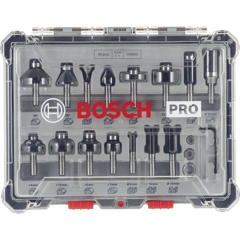 Bosch - Werkzeugset PRO Nutfräser- Set, 2607017472 gemischt Schaft 8 mm