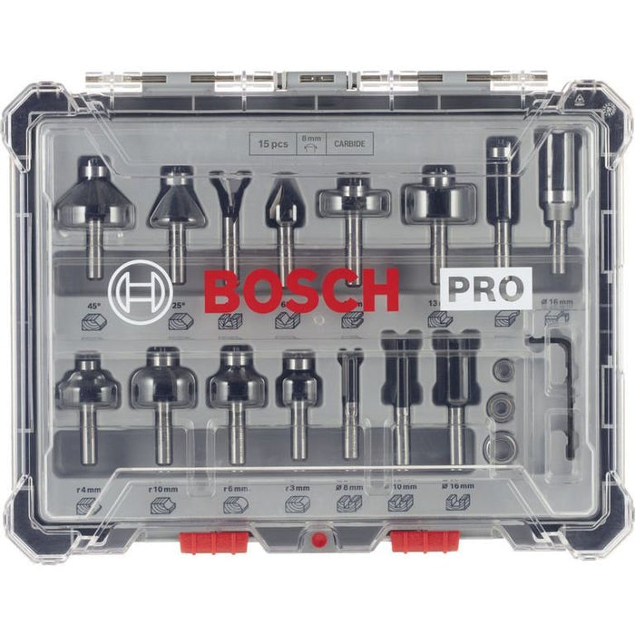 Bosch Power Tools - Werkzeugset PRO Nutfräser- Set, 2607017472 gemischt Schaft 8 mm  − 1 Stück
