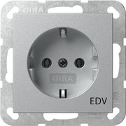 Gira - Steckdose Aufdruck EDV 445826 Alu