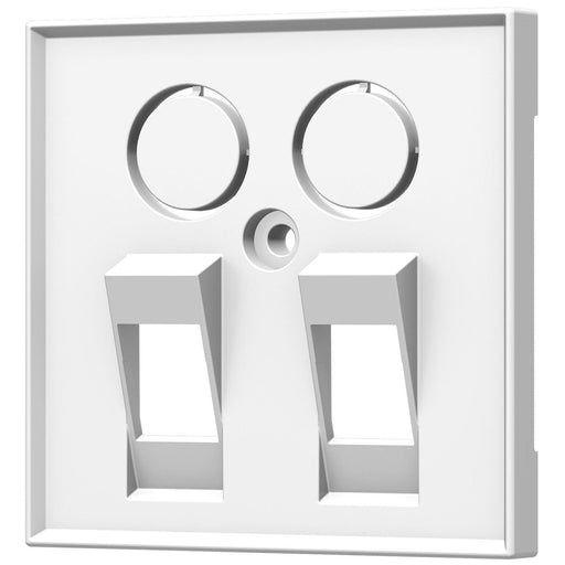 Homeway - Multi-Einsatz/Abdeckung für Daten- und Kommunikations-Anschlusstechnik Zentralplatte HW-Z2LWLRWG55V1 55x55mm rw