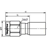 Telegärtner - Koax-Steckverbinder SMA-Kabelstecker cr/cr AU 100024639 G44 (1.1/2.95) − 5 Stück