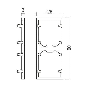 Zumtobel Group - Mechanisches Zubehör/Ersatzteile für Leuchten Abschlussplatte Silber SUP2 TRACK #22169702