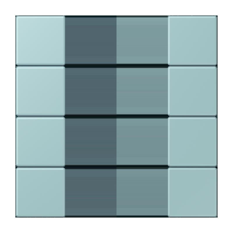 Jung - Abdeckung/Bedienelement für Installationsschalterprogramme Tastensatz 4fach LC 504 TSA 214 ceruleen clair