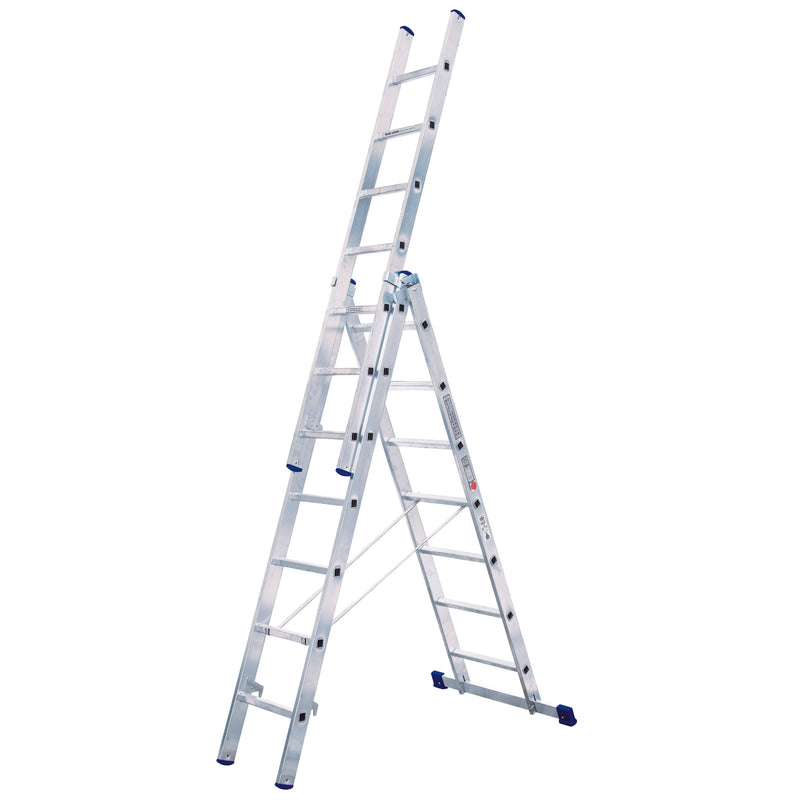 ILLER-LEITER - Sprossenleiter Mehrzweckleiter 95307 3-tlg, 3x7 Spr., ALu