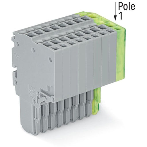 WAGO - Ein- und mehrpolige Klemmenleiste 2-Leiter-Federleiste 2020-210/000-036 1,5mm²,gr/gn-ge − 25 Stück