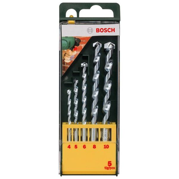 Bosch - Bohrer-Set Steinbohrer-Set, 5-teilig, 2607019438 Durchmesser: 4 - 10
