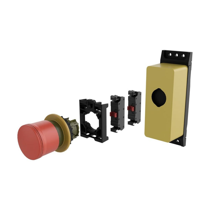 Eaton - Befehls- und Meldegeräte-Kombination im Gehäuse NOT-HALT-/NOT-AUS-Taste M22-PV302FK01FIY1BVP