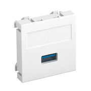 OBO Bettermann - Einsatz/Abdeckung für Kommunikationstechnik Multimediaträger USB 3.0A MTG-U3A S RW1 45x45mm rws