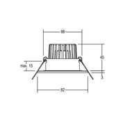 Brumberg Leuchten - Downlight/Strahler/Flutlicht LED-Einbauleuchte 230V 38004223 3000K,V4A,IP54