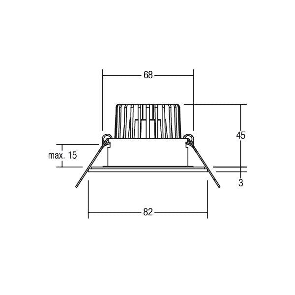 Brumberg Leuchten - Downlight/Strahler/Flutlicht LED-Einbauleuchte 230V 38004223 3000K,V4A,IP54