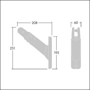 Thorn - Mechanisches Zubehör/Ersatzteile für Leuchten Montagebefestigung CONT312LPOLEBRAC.BK