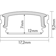 Nobile - Zubehör/Ersatzteile für Lichtschlauch/-band Alu U-Profil 2m 5011146802 Abdeckung transp. − 1 Stück