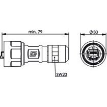 Telegärtner - Modularer Steckverbinder STX V1 RJ45-Steckerset 100007457 AWG22-26 Cat.6 M