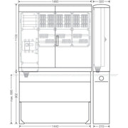 Hensel - Verteilerschrank für Energieversorgung Ladeverteiler Mi EV 11kW 18010 f.18 Ladep. a 11kW