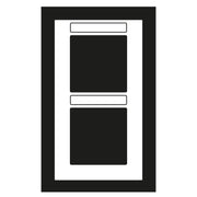 Jung - Abdeckrahmen Rahmen 2-f Schriftf. senkr AC 582 BFNA SW schwarz