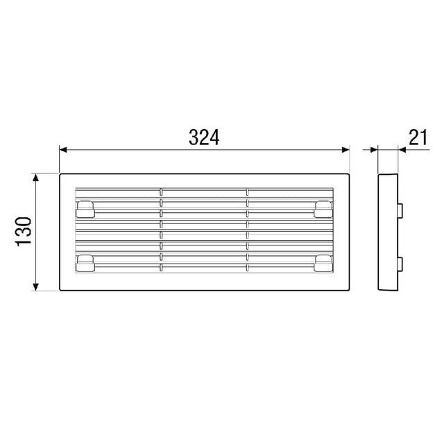 Maico - Zubehör/Ersatzteile für Ventilatoren Außenabdeckung RV 2 AH horizontal, Kunstst
