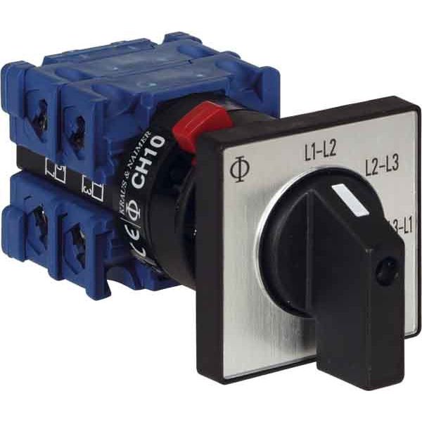 Kraus&amp;Naimer - Voltmeterumschalter Voltmeterumschalter CH10 A023-620 FT2 ohne 0-Stellung  − 1 Stück
