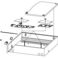 Telegärtner - Patchpanel LWL LWL-Wandspleissbox 100022177 B/H/T 440x440x95mm