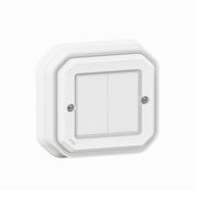 Legrand - Funksender Wandsender Licht 2-fach Legrand 069835L IP 55, Ultraweiß
