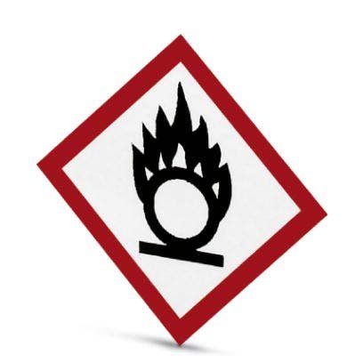 Phoenix Contact - Warn-/Hinweisschild Gefahrstoffschild PML-GHS103 (25X25) Brandfördern − 5 Stück