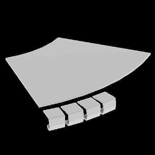 Unex - Deckel Bogen für Kabeltragsystem Abdeckung Flachbogen 67314-44 45 Grad 300 R300