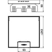 OBO Bettermann - Nivellierbare Kassette für Kanaleinbau, Doppel- und Hohlboden Kassette quadratisch RKSN2 UZD3 9VS20 243x243mm