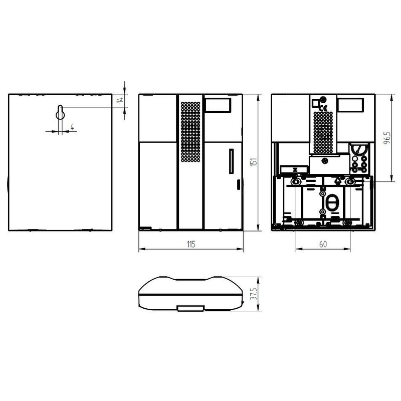 Grothe - Gong Funkgong Empfänger MISTRAL 300M E 17Melodien/Blitzl,ws