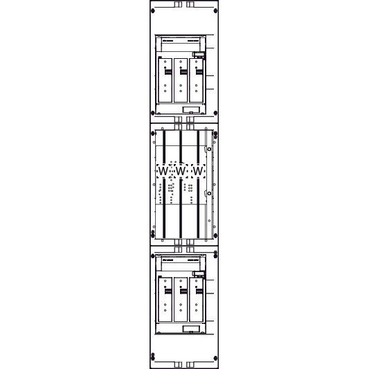 ABN - Zählerfeld Wandlerfeld W19X112N 200A Montagetraverse