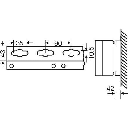 Hensel - Komponente für die Aufstellung/Anreihtechnik (Schaltschrank) Montageschiene FP MS 1 1980mm − 1 Stück