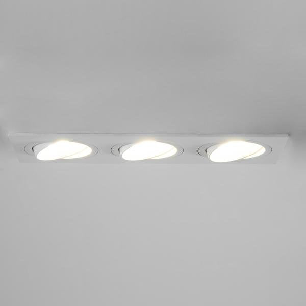 Brumberg Leuchten - Downlight/Strahler/Flutlicht Einbaumodul rechteckig 45028170 3-fach