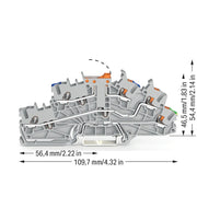 WAGO - Installations-Etagenklemme Installationsetagenklemme 2203-6541 2,5 mm² Hybrid − 50 Stück