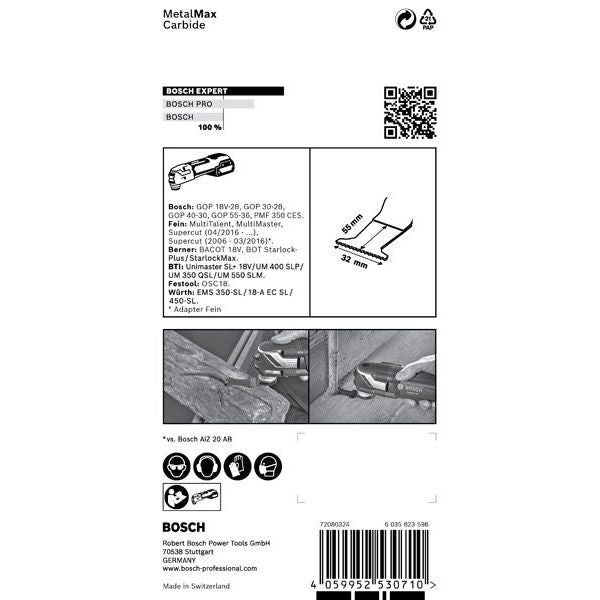 Bosch Power Tools - Blatt für Oszillierer EXPERT MetalMax PAIZ 32 2608900019 AIT Blatt für  − 1 Stück