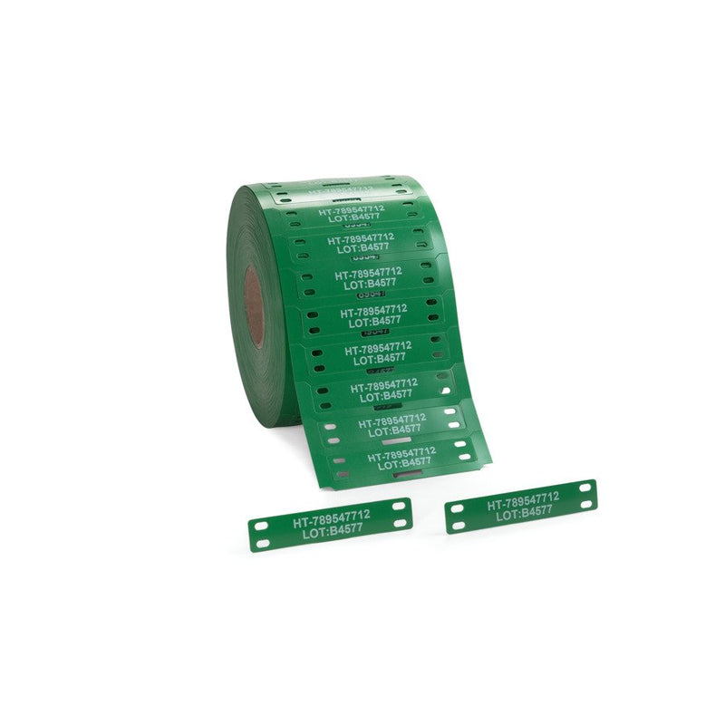 HellermannTyton - Kabelmarkierungssystem Kennzeichnungsschilder 556-83020(1000) 20x51mm grü 1000/Rol − 1000 Stück