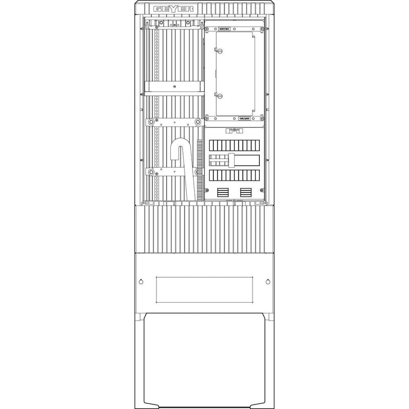 ABN - Zähler-Komplettschrank Zähleranschlusssäule SZ175ZL1501 1 ZP Leerpl. 5pol