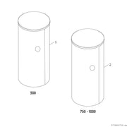 Bosch Thermotechnik - Speicher für Zentralheizung/Wärmepumpe Pufferspeicher BH500-6ERZ1B STORA 500L, silber