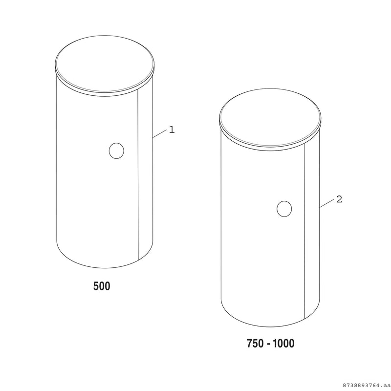 Bosch Thermotechnik - Speicher für Zentralheizung/Wärmepumpe Pufferspeicher BH500-6ERZ1B STORA 500L, silber