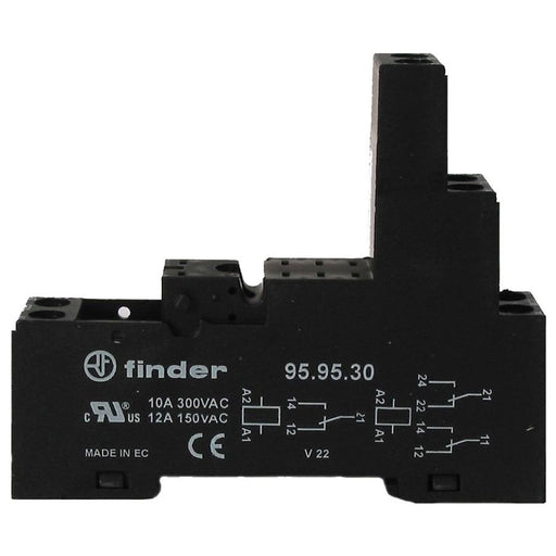 Finder - Relaissockel Schraubfassung 95.95.30 sw, m.Schnappbefest. − 1 Stück by Finder

