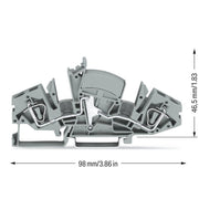 WAGO - Durchgangs-Reihenklemme 2-Leiter-Durchgangsklemme 282-841/049-000 6mm² − 20 Stück