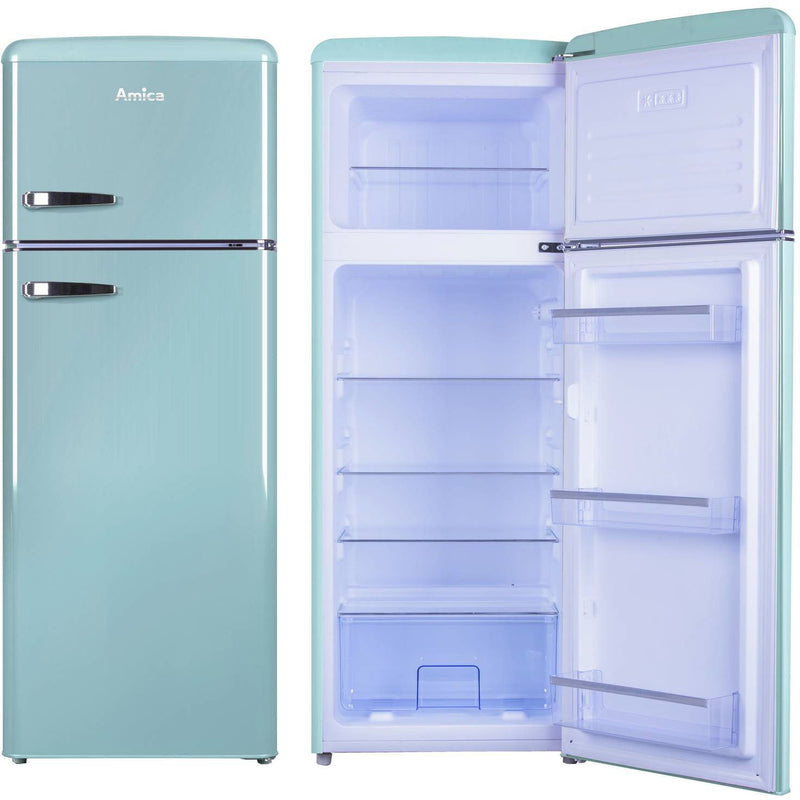 Amica - Kühl-/Gefrierkombination Kühl/Gefrierkombi DTR 374 190 T RETRODESIGN